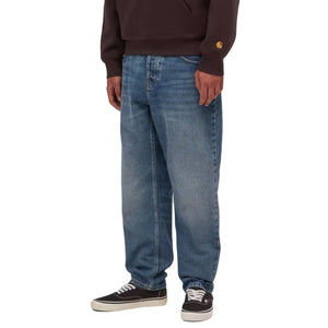 NEWEL PANT BLUE, DARK USED WASH - Pantaloni Denim Jeans Uomo Blu I029208 014L CARHARTT WIP 