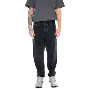 NEWEL PANT BLACK / STONE WASHED - Pantaloni Denim Jeans Uomo Neri I029208 8906 CARHARTT WIP 