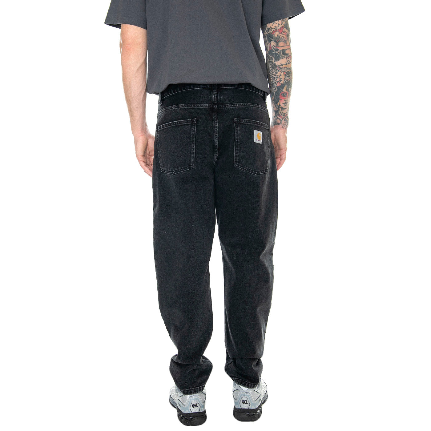 NEWEL PANT BLACK / STONE WASHED - Pantaloni Denim Jeans Uomo Neri I029208 8906 CARHARTT WIP 
