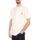 S/S American Script T-Shirt Natur - Herren Rundhals-T-Shirt Beige Herren CARHARTT WIP