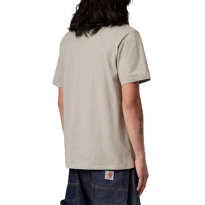 S/S POCKET T-SHIRT PUDDLE - Maglietta Girocollo Uomo Grigia I030434 3GEXX CARHARTT WIP 