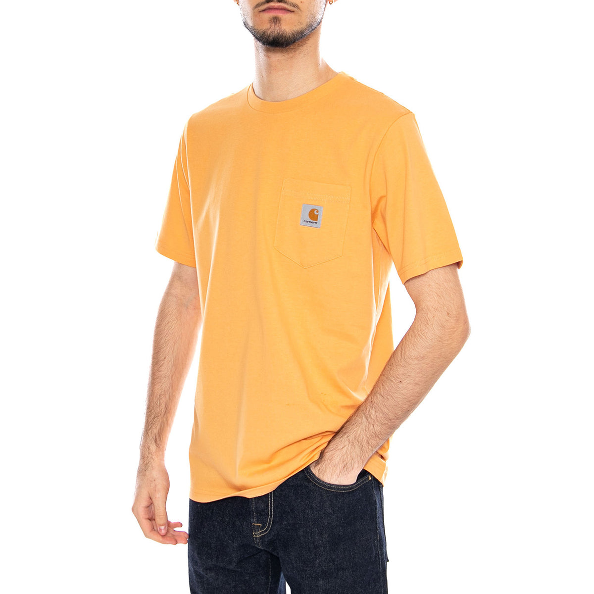 S/S Pocket T-Shirt Gentle Orange - Maglietta Girocollo Uomo Arancione I030434 3IAXX CARHARTT WIP 