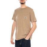 Kurzarm-T-Shirt mit Tasche Iroko - Herren-T-Shirt mit Rundhalsausschnitt, braun, CARHARTT WIP