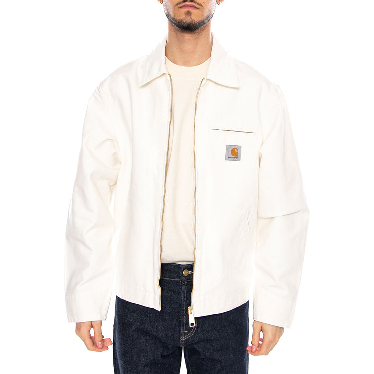 Detroit Jacket Wax / Waz - Giacca con Zip Uomo Bianca I033112 0DJ02 CARHARTT WIP 