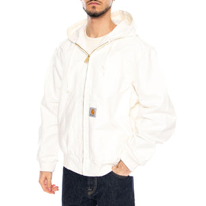 OG Active Jacket Wax - Giacca con Cappuccio e Zip Uomo Bianca I034311 D602 CARHARTT WIP 