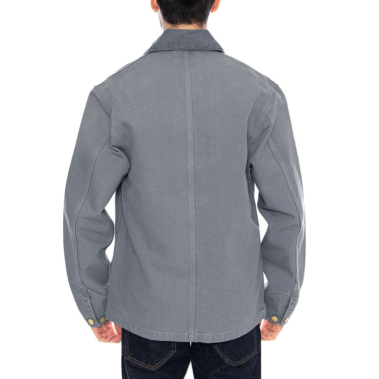 Michigan Coat Cozy Blue / Cozy Blue - Giacca con Bottoni Uomo Blu I034787 3MC4O CARHARTT WIP 