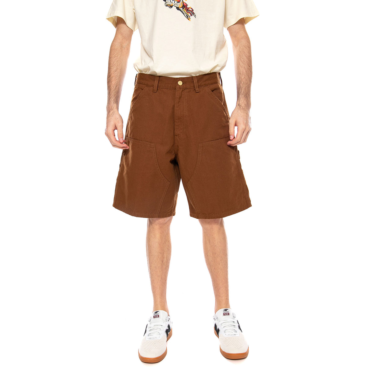 Double Knee Short Hamilton Brown - Bermuda Uomo Marroni I034793 HZ02 CARHARTT WIP 