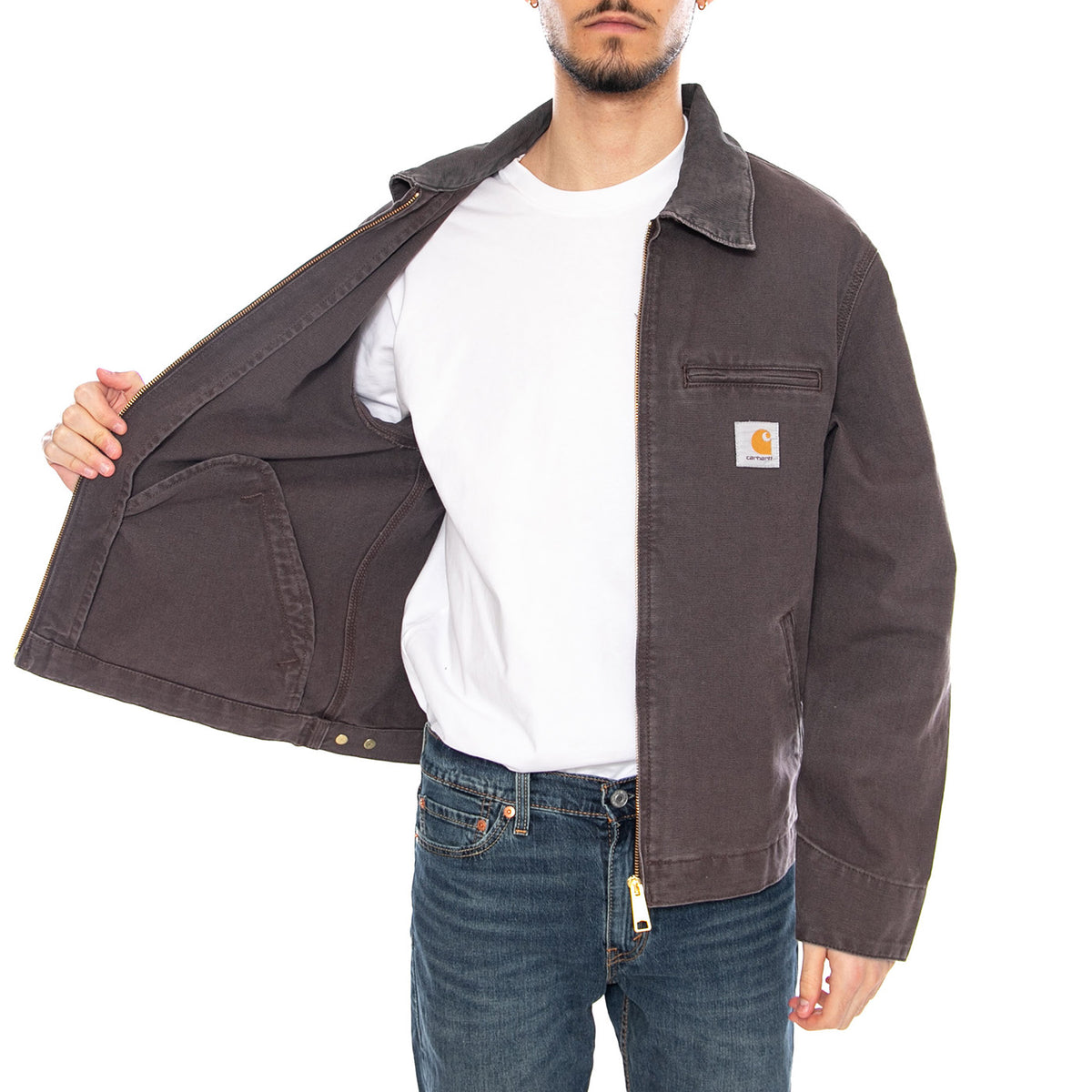 Detroit Jacket Shale / Shale - Giacca Uomo Marrone I034819 3MB4O CARHARTT WIP 
