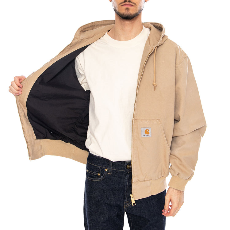 OG Active Jacket Hemilton Brown - Giacca con Cappuccio e Zip Uomo Marrone I034820 07E4O CARHARTT WIP 