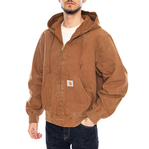 OG Active Jacket Hemilton Brown - Giacca con Cappuccio e Zip Uomo Marrone I034820 HZ4O CARHARTT WIP 