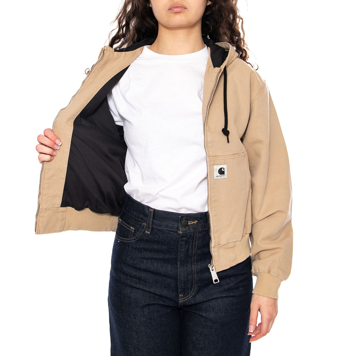 W' OG Active Jacket Dusty H Brown - Giacca con Cappuccio Donna Beige I034842 07E4O CARHARTT WIP 