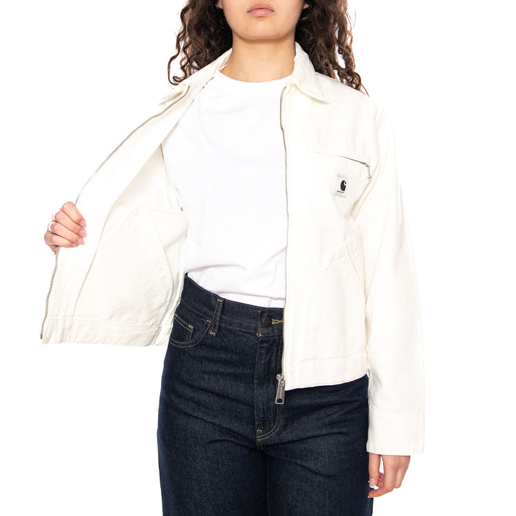 W' OG Detroit Jacket Wax / Wax - Giacca Donna Bianca I034844 0DJ02 CARHARTT WIP 