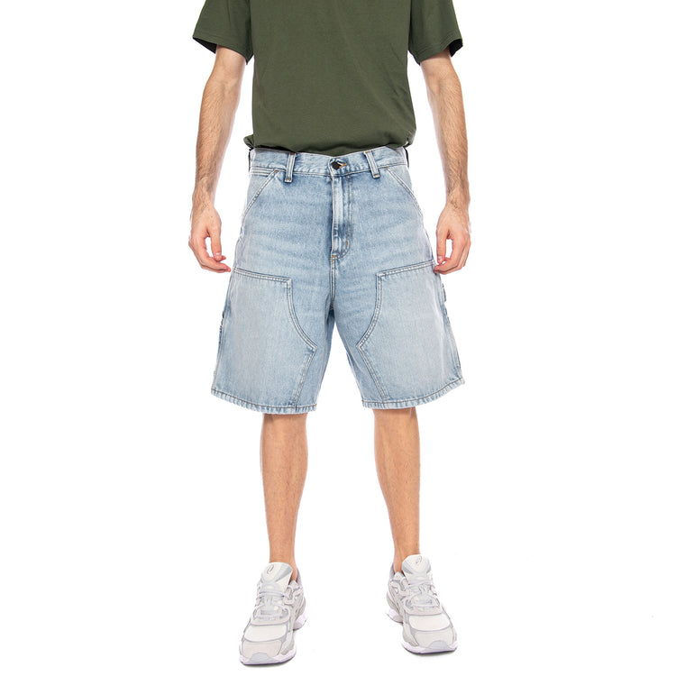 Double Knee Short Blue - Bermuda Denim Jeans Uomo Blu I034867 01WU CARHARTT WIP 