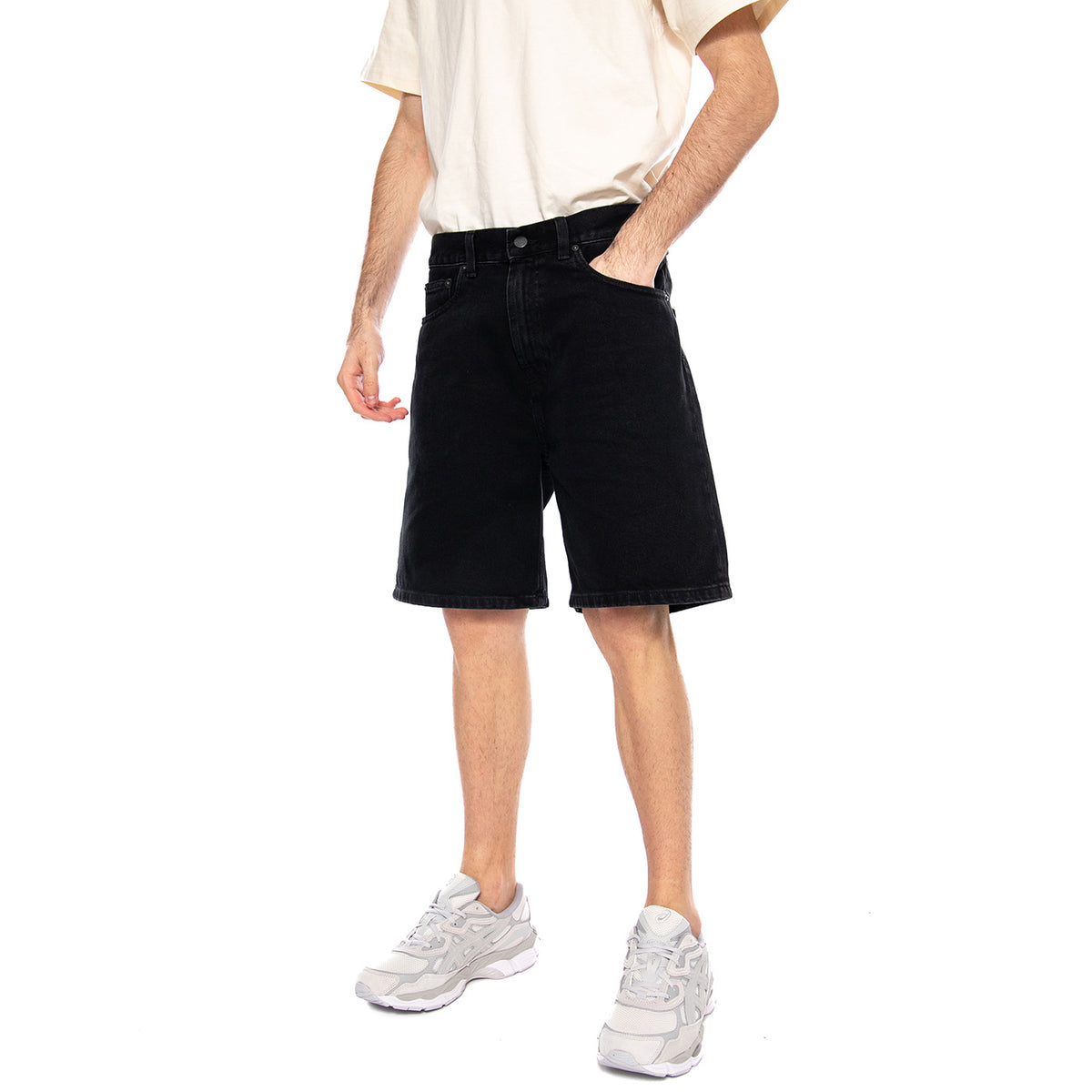 Nolan Short Black - Bermuda Denim Jeans Uomo Neri I034869 8906 CARHARTT WIP 