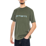 Kurzarm-T-Shirt mit Blatt-/Turmalin-Motiv – Grünes Herren-T-Shirt mit Rundhalsausschnitt von CARHARTT WIP