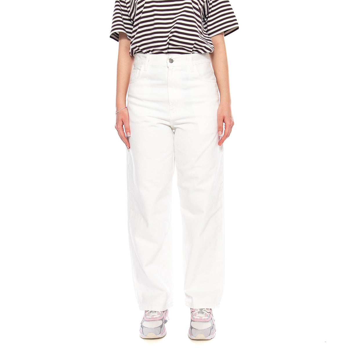 W' Brandon Pant White - Pantaloni Denim Jeans Donna Bianchi I035892 0202 CARHARTT WIP 
