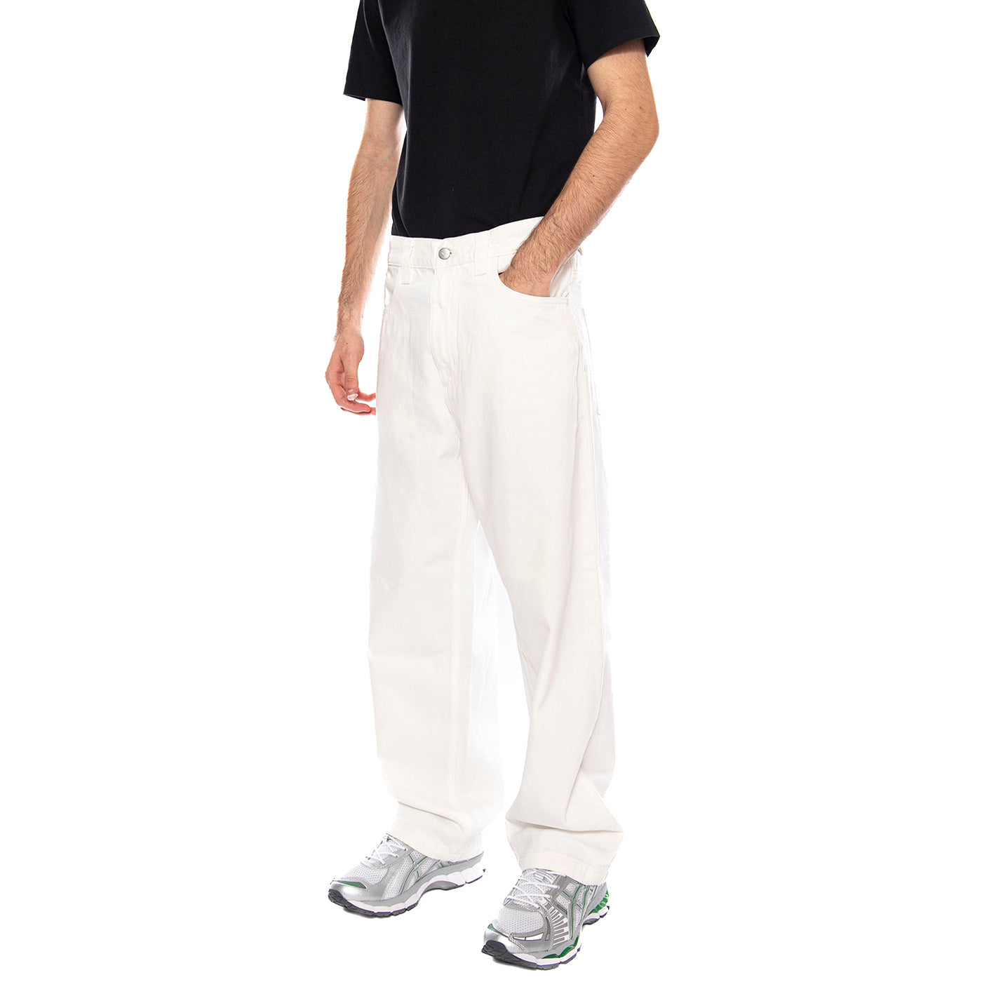 Brandon Pant - Pantaloni Uomo Bianchi I035893 0202 CARHARTT WIP 