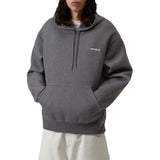 HOODED ALDA SWEAT BLACK / WHITE - Herrenhoodie Grau CARHARTT WIP