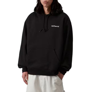 HOODED CAPS SWEAT BLACK - Felpa con Cappuccio Uomo Nera I036066 89XX CARHARTT WIP 