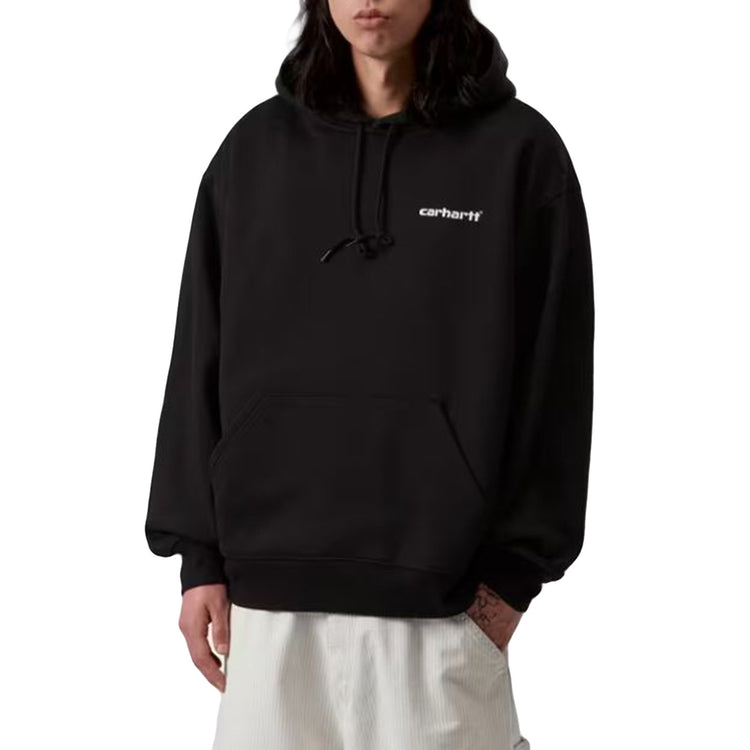 HOODED CAPS SWEAT BLACK - Felpa con Cappuccio Uomo Nera I036066 89XX CARHARTT WIP 
