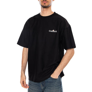 S/S WIP LABEL T-SHIRT BLACK - Maglietta Girocollo Uomo Nera I036180 89XX CARHARTT WIP 