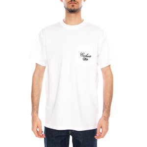 S/S Longhand Pocket T-Shirt White / Black - Maglietta Girocollo Uomo Bianca I036204 00AXX CARHARTT WIP 
