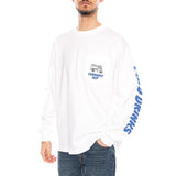 L/S Cold Drinks T-Shirt White - Langarmshirt Rundhals Herren Weiß Herren CARHARTT WIP