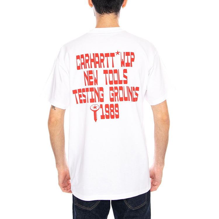 S/S Blocks T-Shirt White - Maglietta Girocollo Uomo Bianca I036231 02XX CARHARTT WIP 