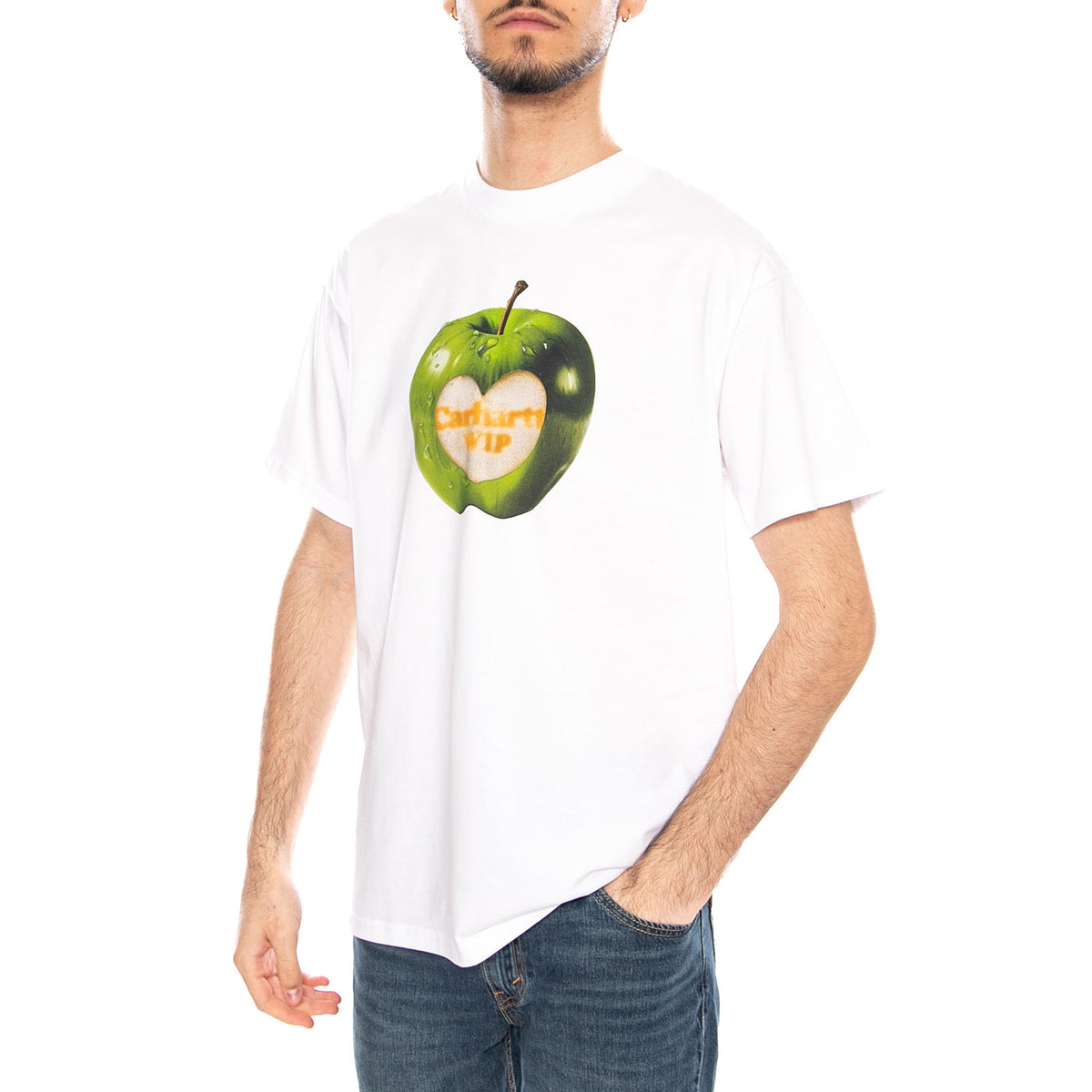 S/S Spoiled T-Shirt White - Maglietta Girocollo Uomo Bianca I036260 02XX CARHARTT WIP 