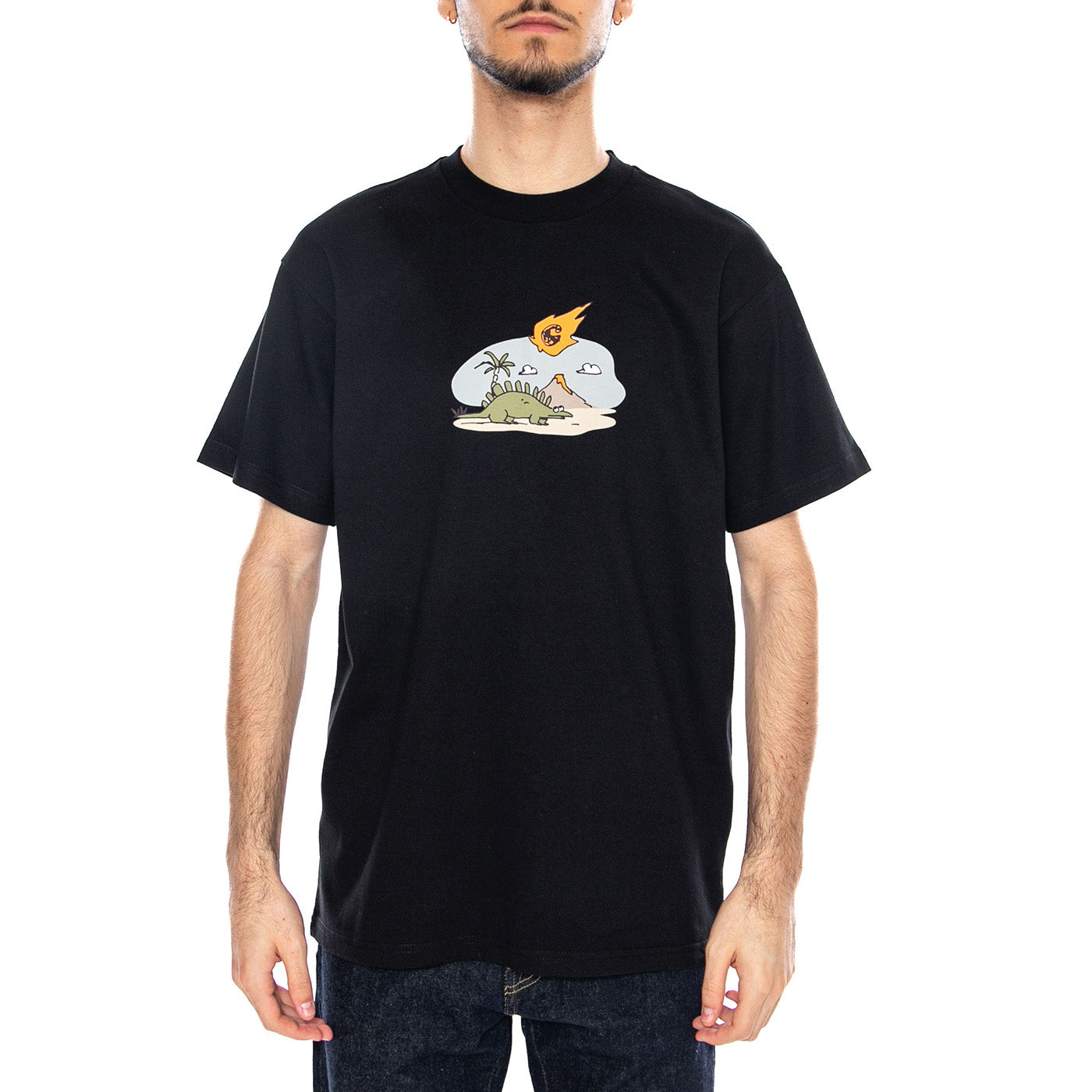 S/S Impact T-Shirt Black - Maglietta Girocollo Uomo Nera I036265 89XX CARHARTT WIP 