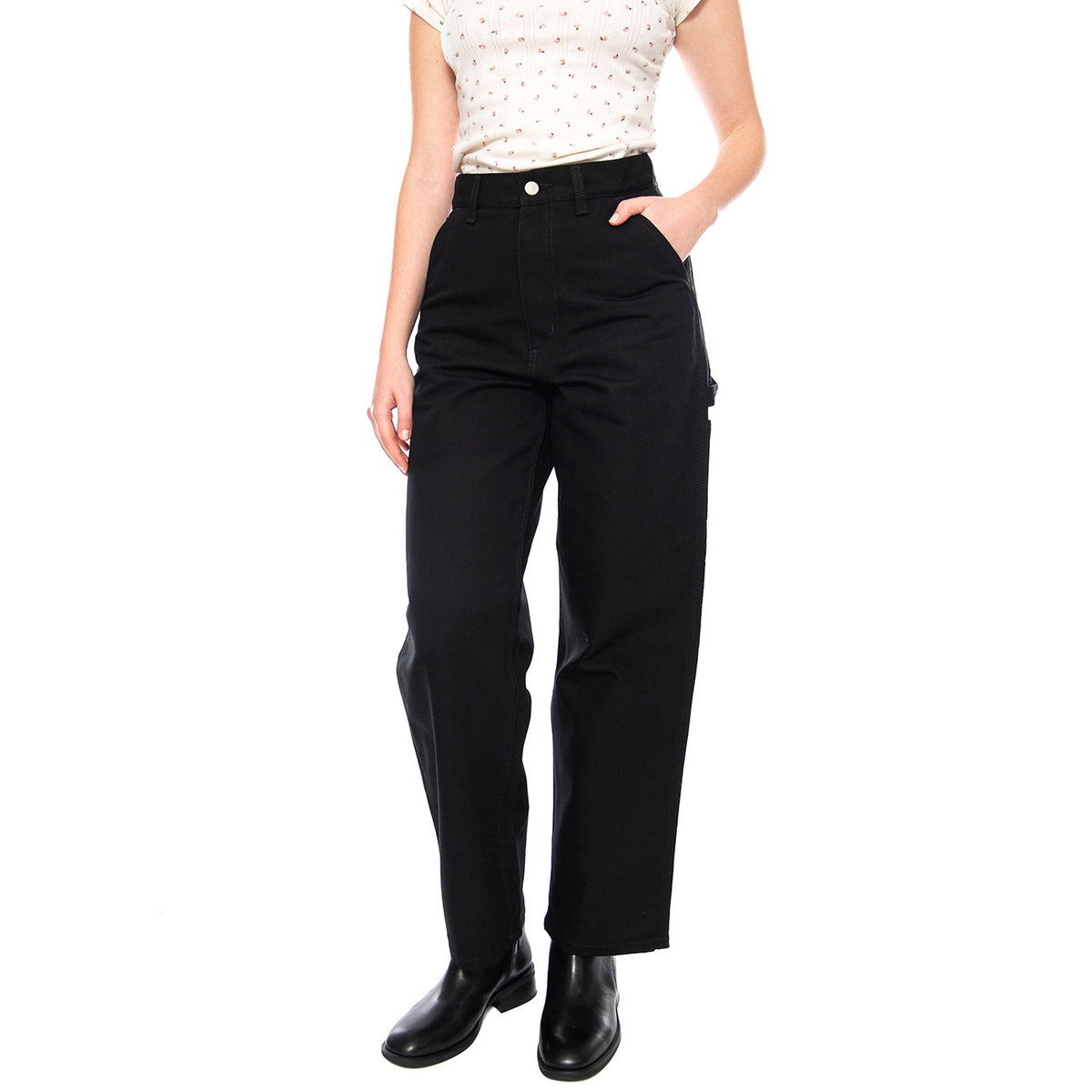 W' Brandon Single Knee Pant Black - Pantaloni Donna Neri I036322 8901 CARHARTT WIP 