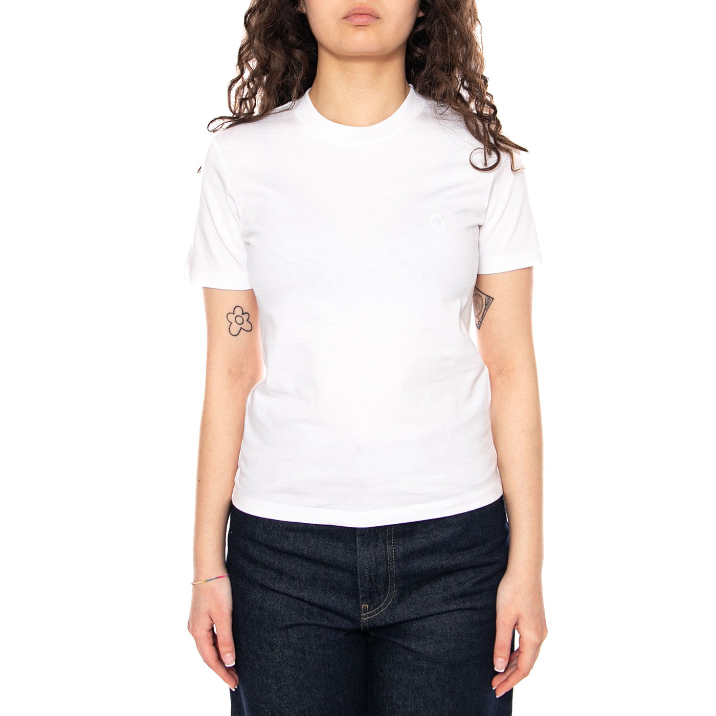 W' S/S Luca T-Shirt White - Maglietta Girocollo Donna Bianca I036365 02XX CARHARTT WIP 