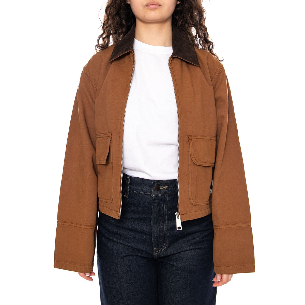 W' Prescott Jacket Hamilton Brown / Tobacco - Giacca Donna Marrone I036512 00SGD CARHARTT WIP 