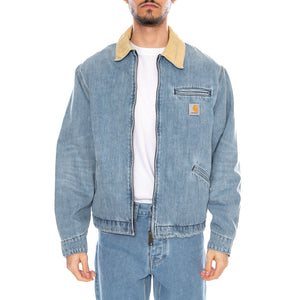 OG Detroit Jacket Blue/Dusty H Brown - Giacca Denim Jeans Uomo Blu I036593 2XNUR CARHARTT WIP 