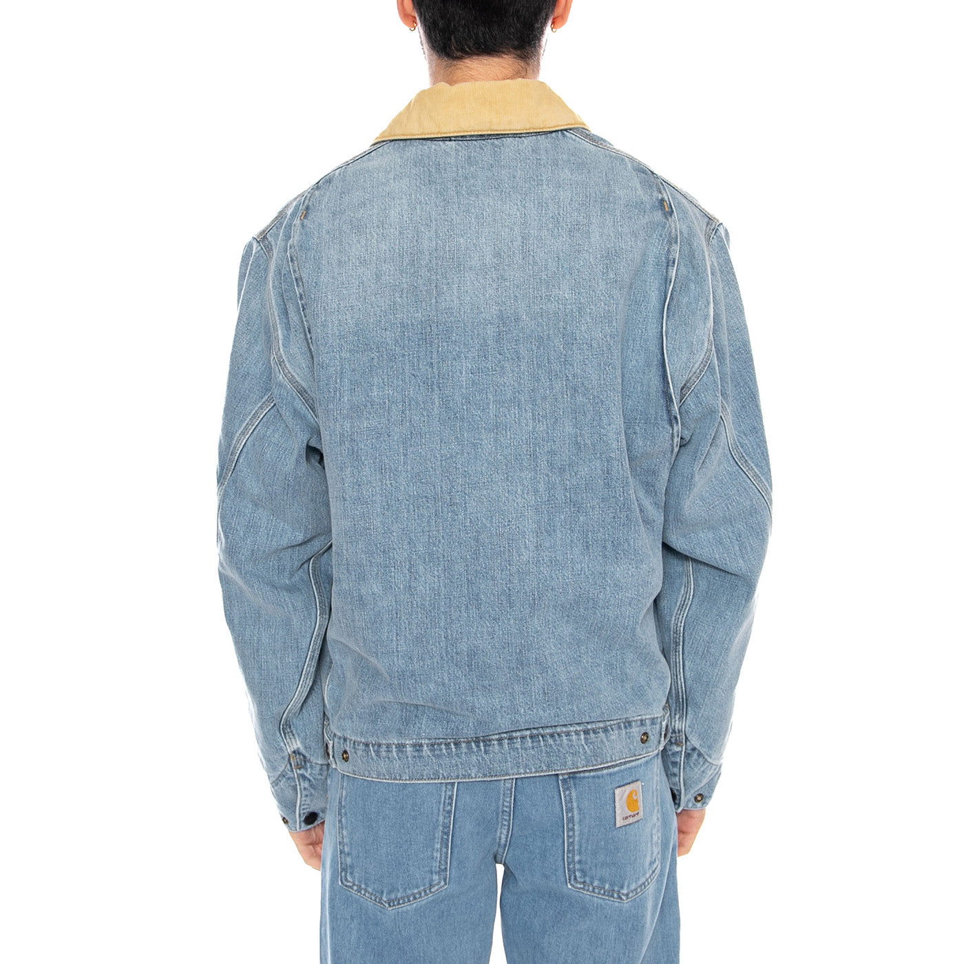 OG Detroit Jacket Blue/Dusty H Brown - Giacca Denim Jeans Uomo Blu I036593 2XNUR CARHARTT WIP 
