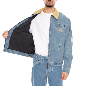 OG Detroit Jacket Blue/Dusty H Brown - Giacca Denim Jeans Uomo Blu I036593 2XNUR CARHARTT WIP 
