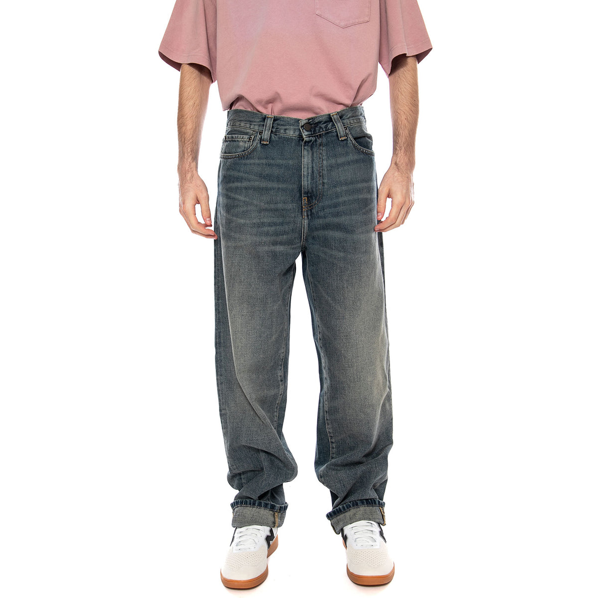 Aaron Pant Blue - Pantaloni Denim Jeans Uomo Blu I036728 014Q CARHARTT WIP 