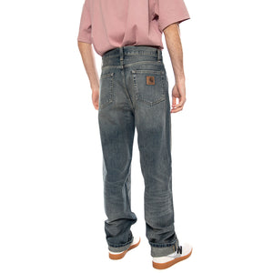 Aaron Pant Blue - Pantaloni Denim Jeans Uomo Blu I036728 014Q CARHARTT WIP 