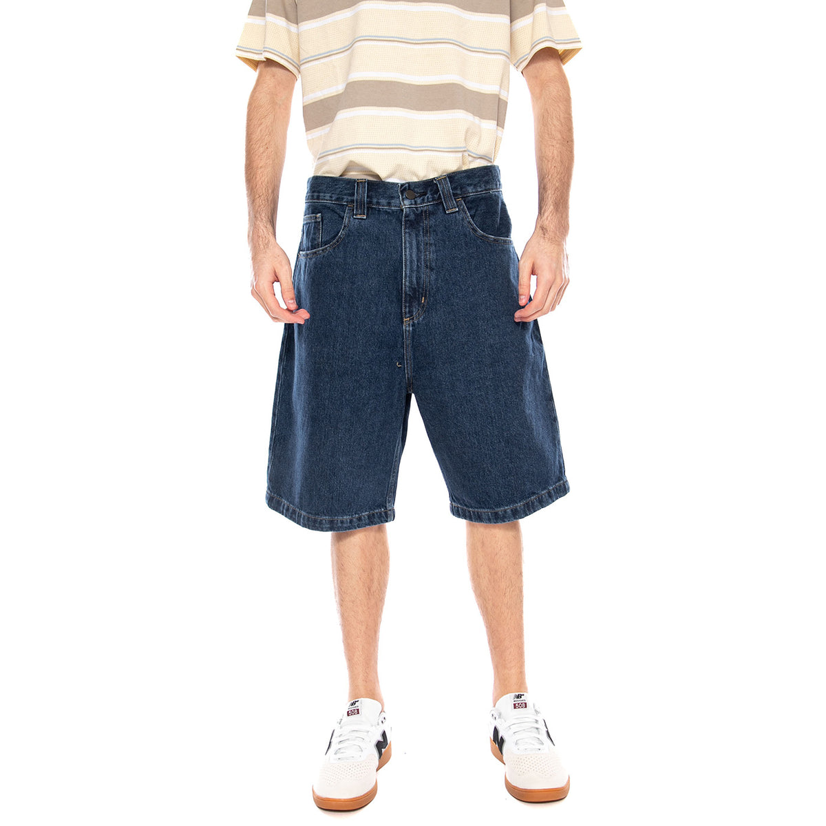 Brandon Short Blue - Bermuda Denim Jeans Uomo Blu I037161 0106 CARHARTT WIP 