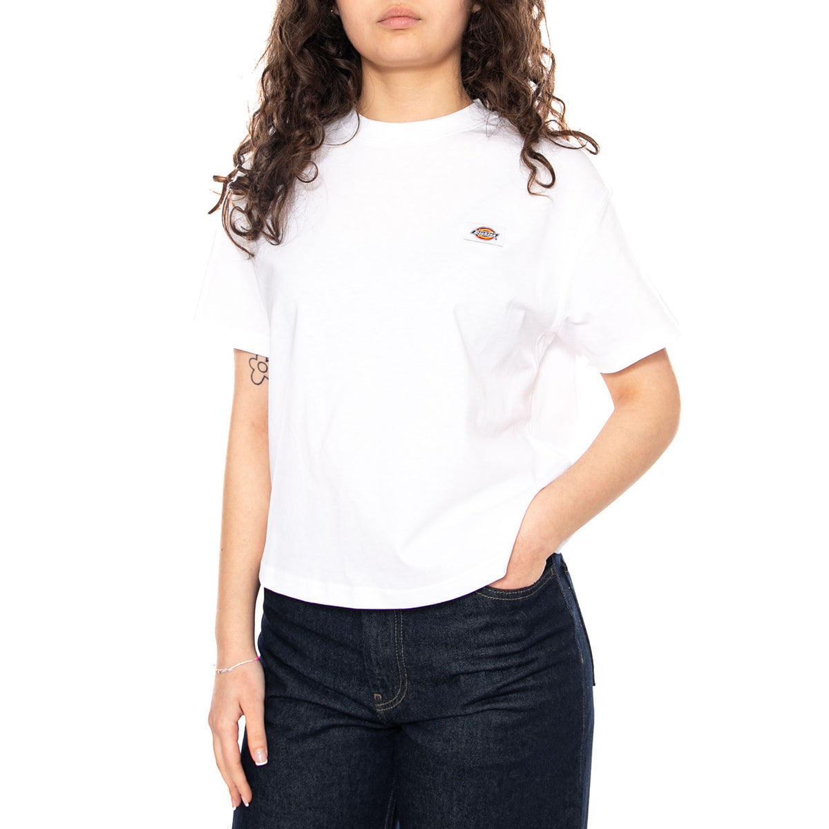 OAKPORT BOXY SS TEE - Maglietta Girocollo Donna Bianca DK0A4Y8L WHX1 DICKIES 