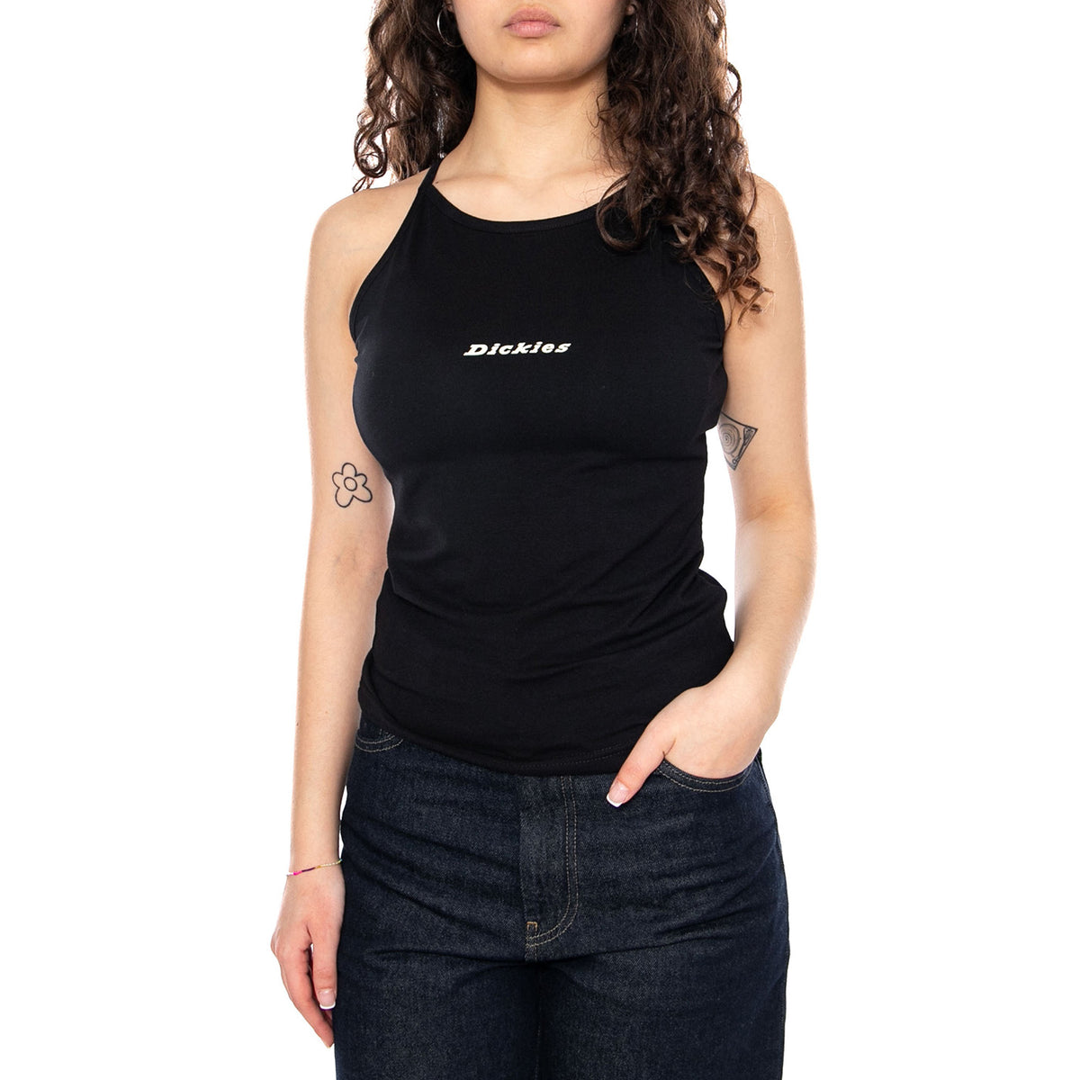 HONEYVILLE TANK Black - Canotta Donna Nera DK0A8852 BLK1 DICKIES 