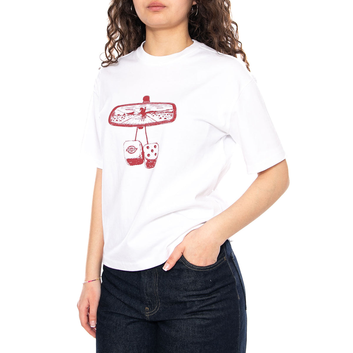 POLK SS TEE W White - Maglietta Girocollo Donna Bianca DK0A88PC 0WH1 DICKIES 