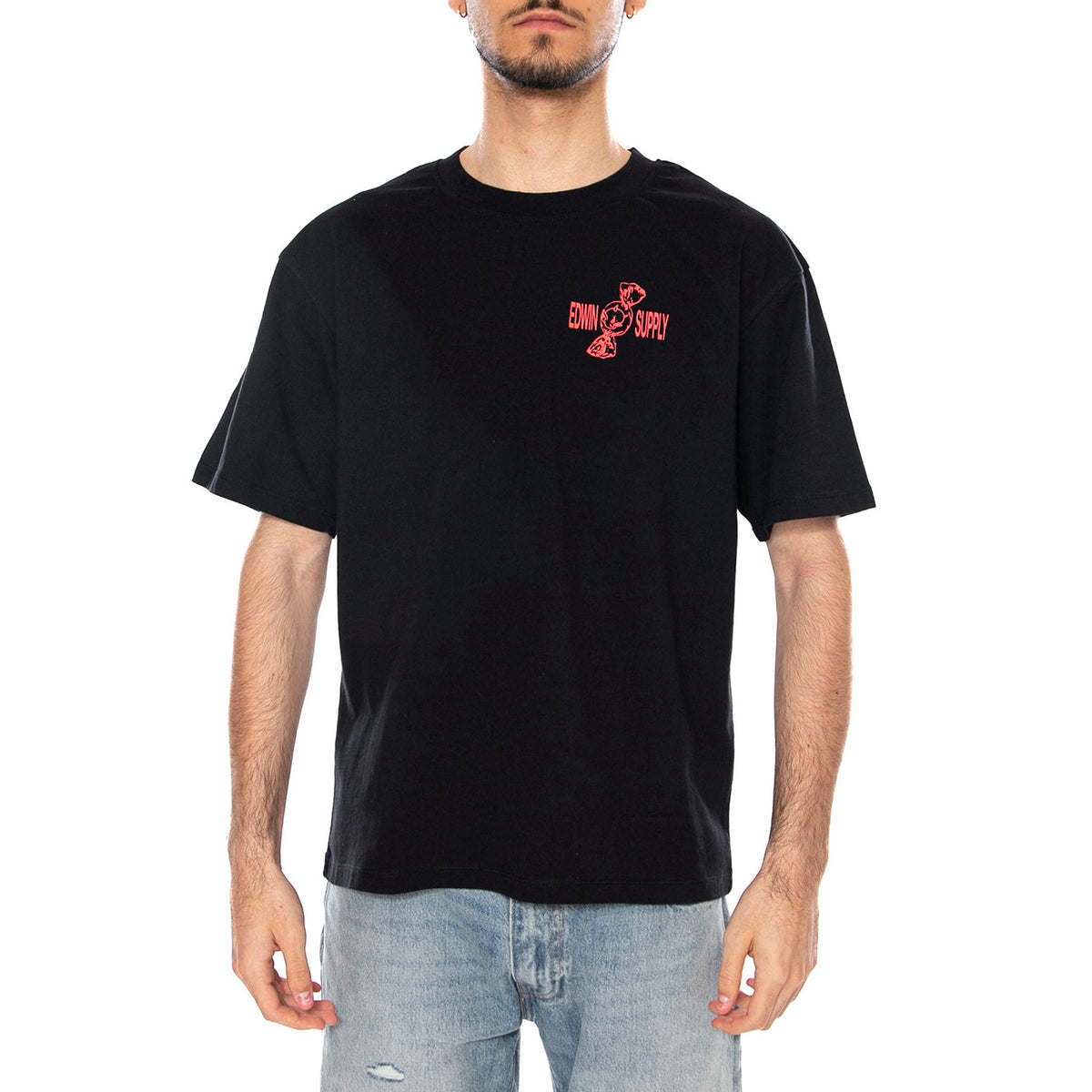 SORRY TOKYO TS - Maglietta Girocollo Uomo Nera I036640.89.67. 89,67 EDWIN 