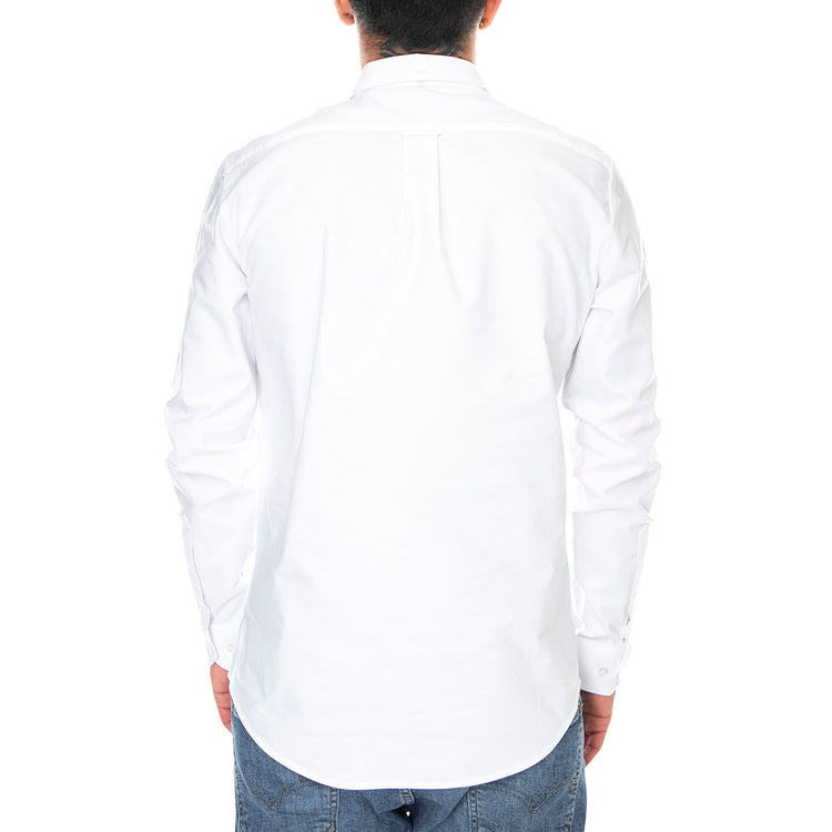 Brewer LS BD Shirt White - Camicia Uomo Bianca F4WSB060 104 FARAH 