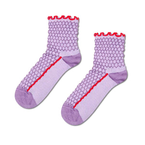 Structure Slinky Mini Crew Sock Purple - Calzini Viola P004813 PRE HAPPY SOCKS 