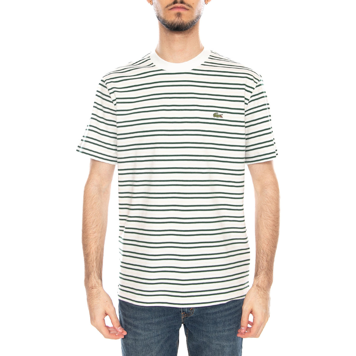 T-Shirt Multi Stripe - Maglietta Girocollo Uomo Multicolore Lacoste TH0874 YRR LACOSTE 