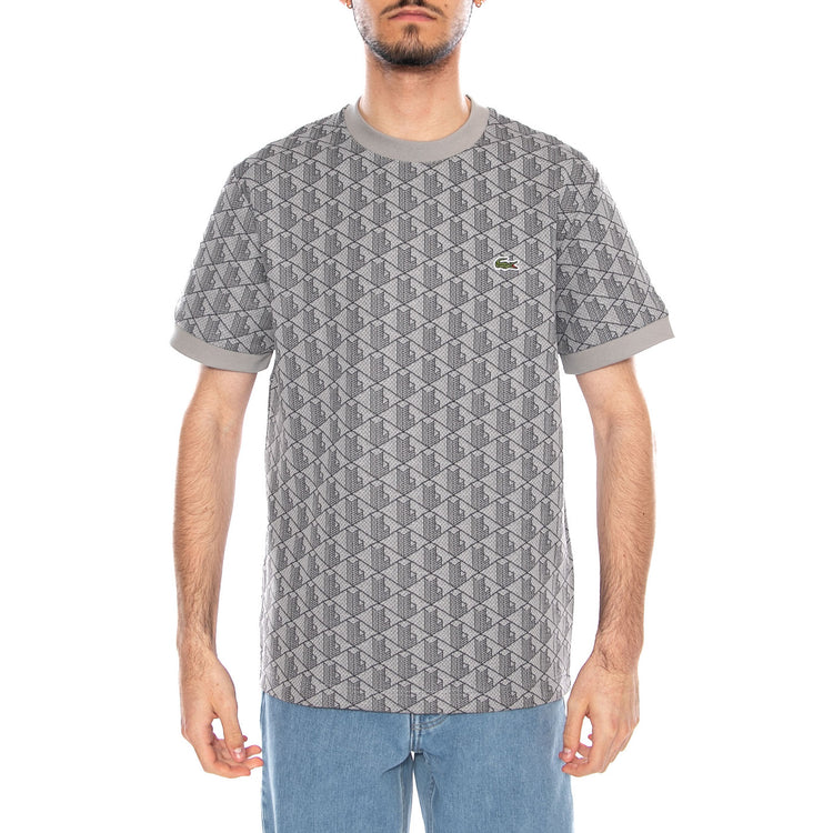 T-Shirt Multi Logo Lacoste - Maglietta Girocollo Uomo Multicolore TH1197 41I LACOSTE 