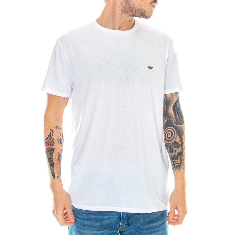 T-Shirt Bianca con Logo Uomo - Lacoste TH6709 001 LACOSTE 
