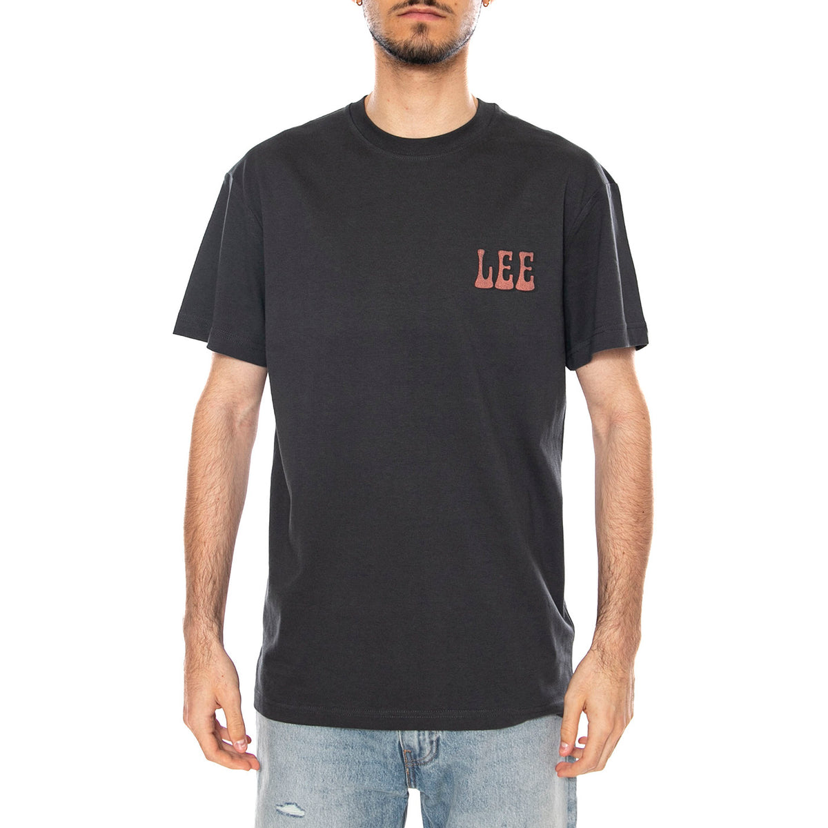 LEE VINYL TEE WASHED BLACK - Maglietta Girocollo Uomo Nera 112376460 BLK LEE 