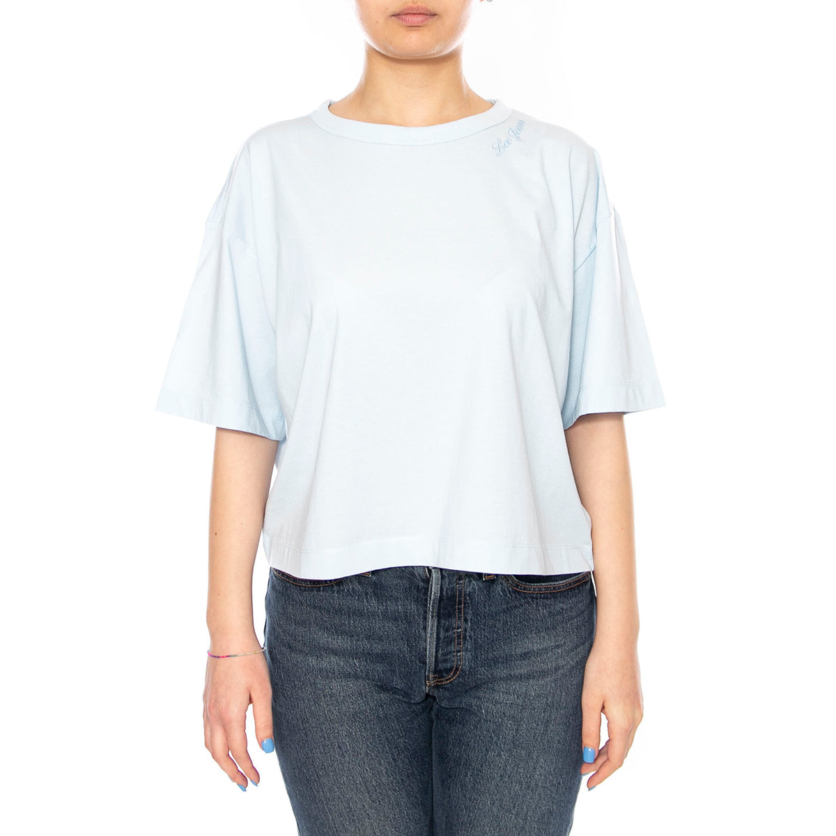 LEE BOXY TEE BEAU BLUE - Maglietta Girocollo Donna Blu 112377769 BL LEE 